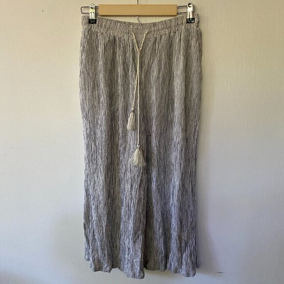Nordstrom BP Casual Wide Leg Pants Womens Size XS Striped Drawstring Pockets - Picture 1 of 6